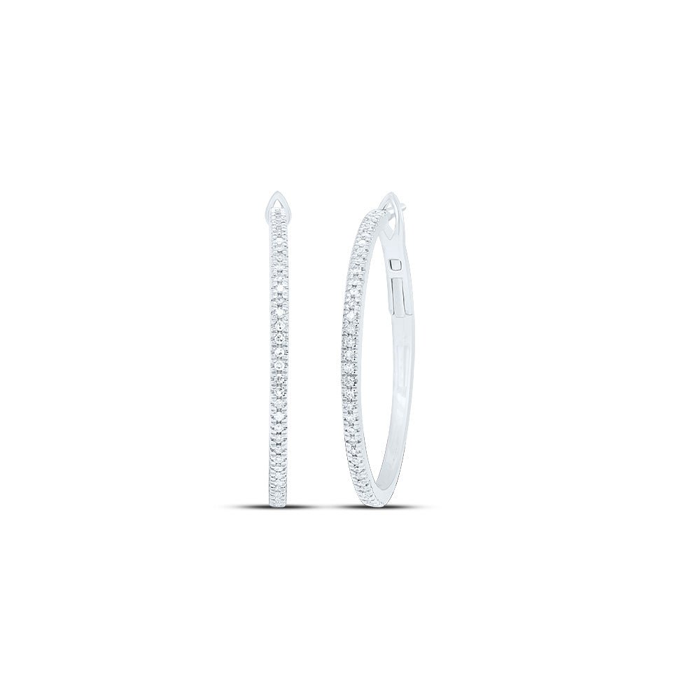 10K White Gold Modern Diamond Earrings Gift Edition - Splendid Jewellery