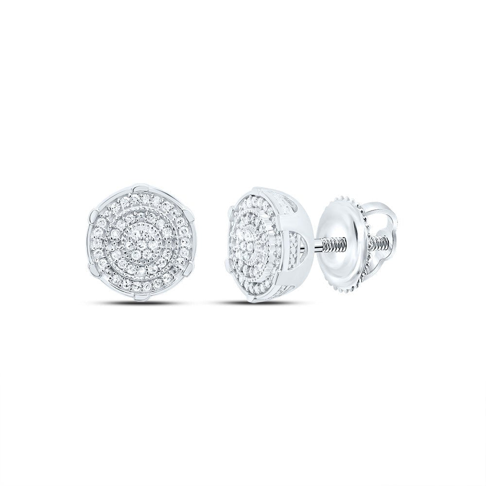 Sterling Silver Diamond Stud Earrings 1/4 Cttw - Splendid Jewellery