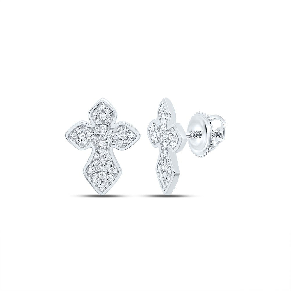 Sterling Silver Diamond Stud Earrings - Splendid Jewellery