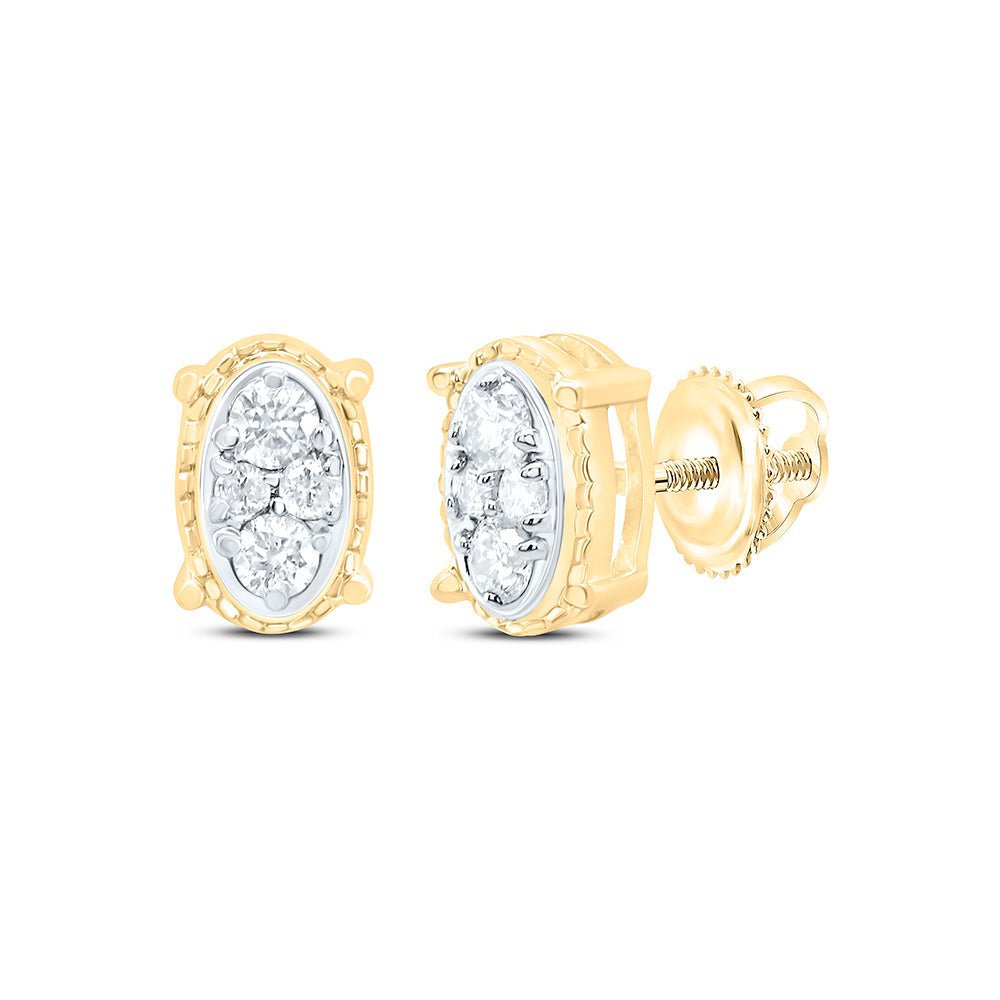 10K Yellow Gold Diamond Earrings for Everyday Wear for Everyday Wear - Splendid Jewellery