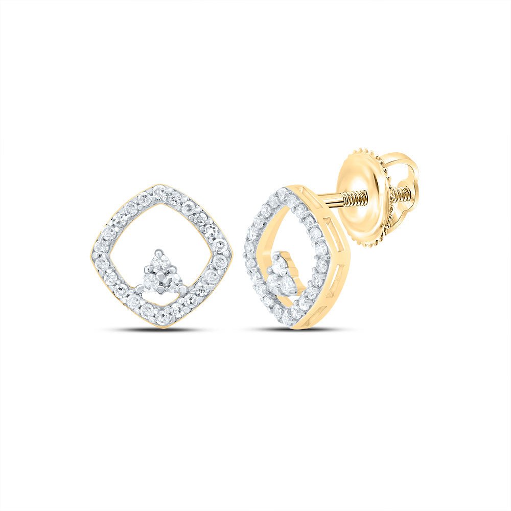 Cushion Diamond Stud Earrings 1/6 Cttw - Splendid Jewellery
