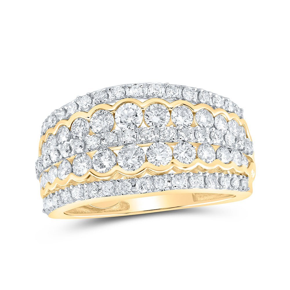 Captivating Elegance: 10kt Yellow Gold Diamond Band Ring - Splendid Jewellery