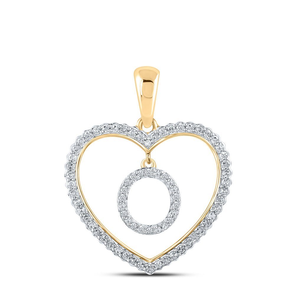 Captivating Heart - Shaped Diamond Initial Pendant - Splendid Jewellery