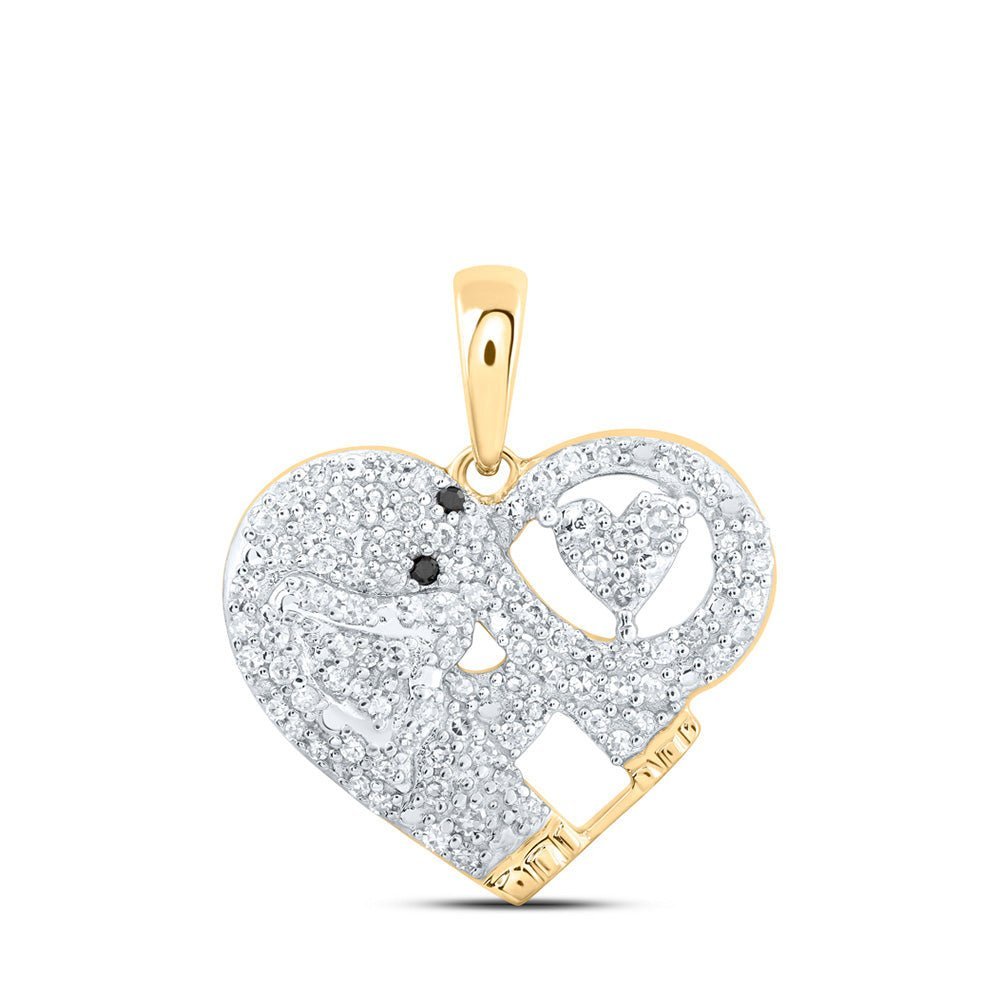 Captivating Love and Strength Diamond Elephant Heart Pendant - Splendid Jewellery