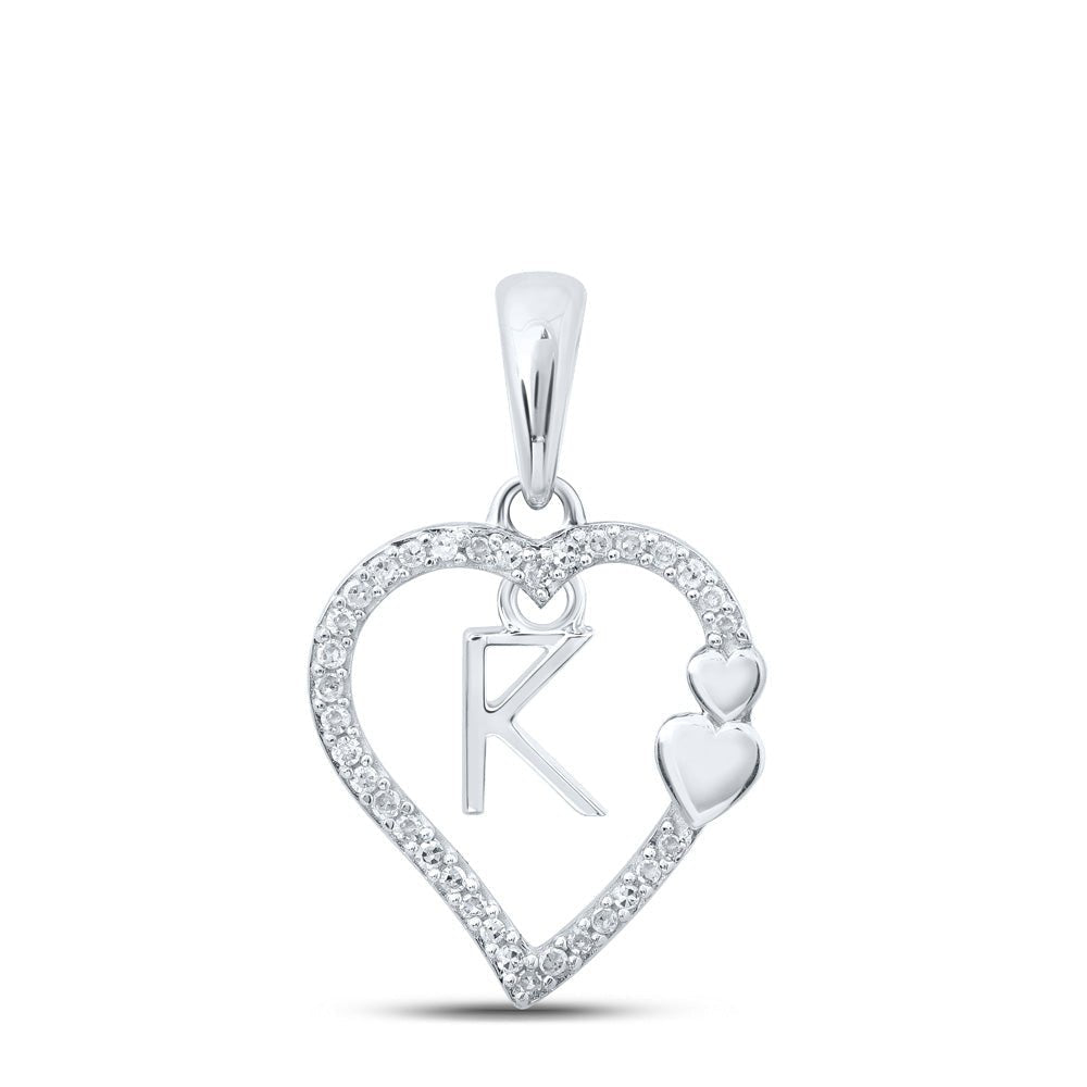 Captivating Love Diamond Initial Pendant - Splendid Jewellery