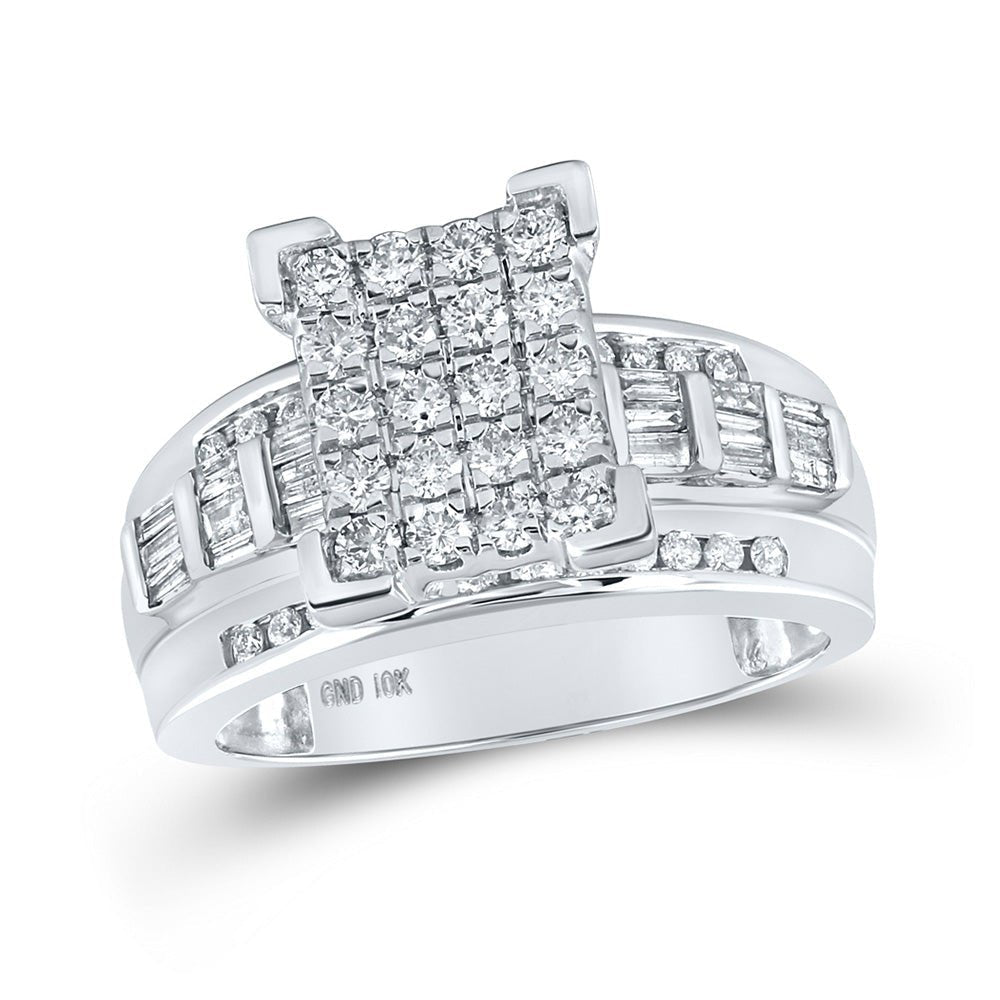 Captivating Love's Embrace Diamond Cluster Bridal Wedding Ring - Splendid Jewellery