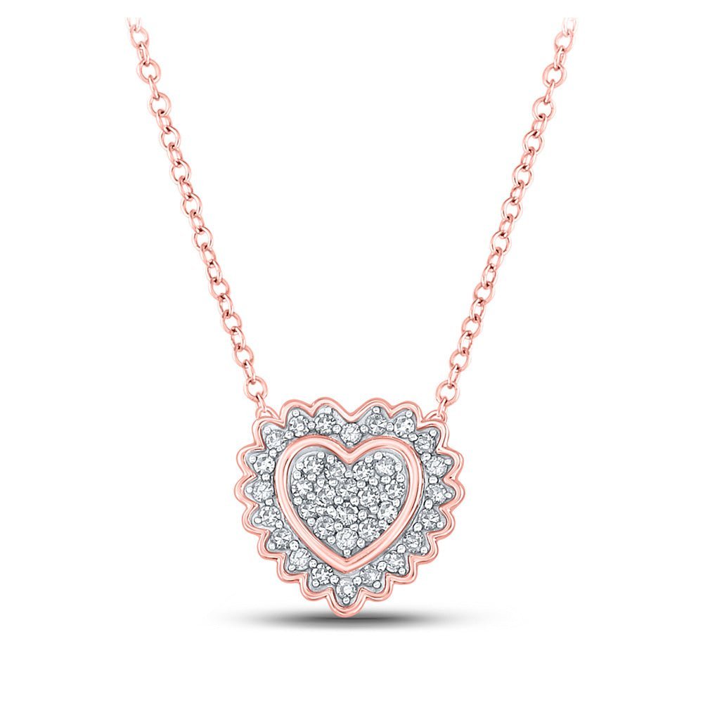 Captivating Rose Gold Diamond Heart & Love Symbol Pendant - Splendid Jewellery
