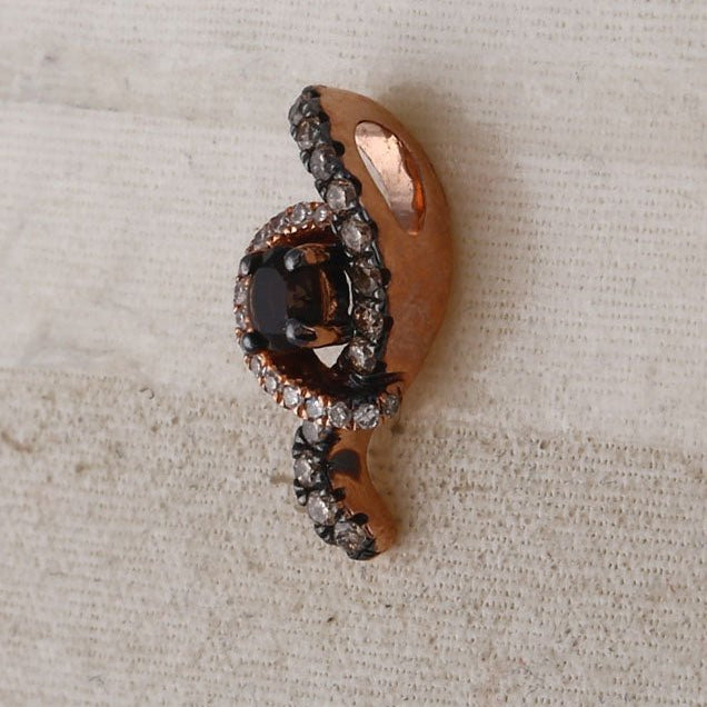 Captivating Rose Gold Smoky Quartz Diamond Pendant - Splendid Jewellery