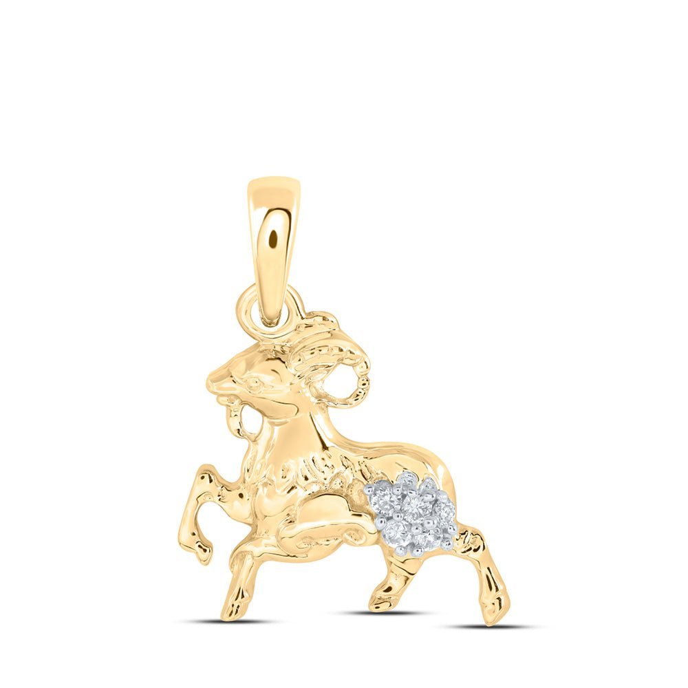 Captivating Zodiac Goat Diamond Pendant - Splendid Jewellery