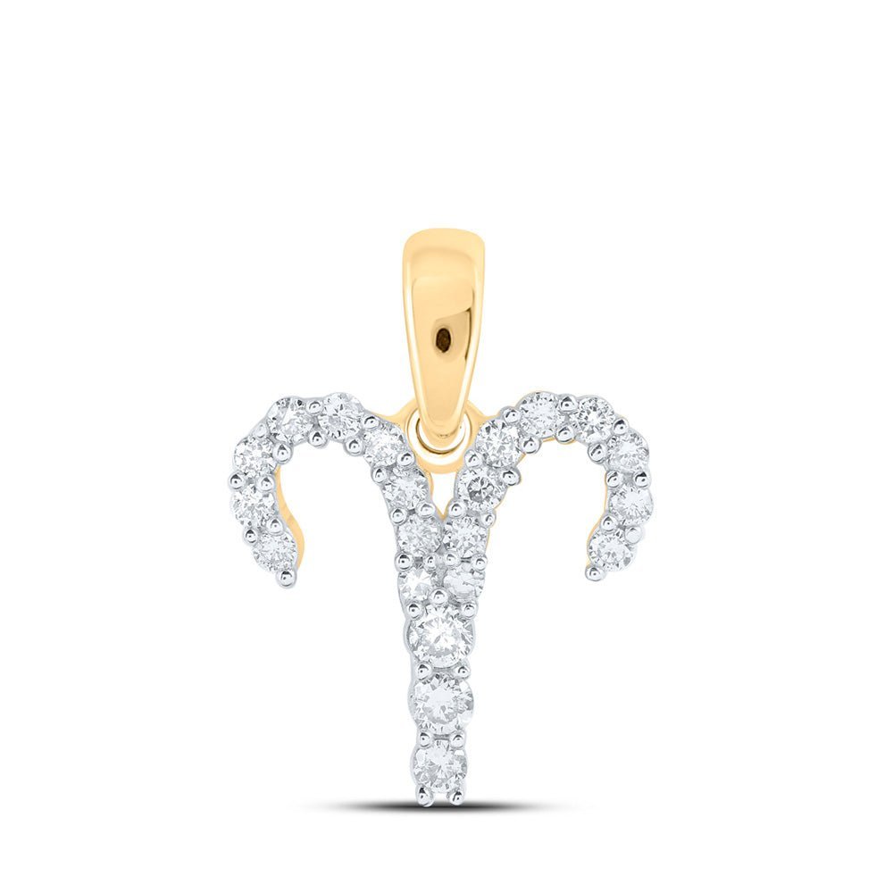 Celestial Beauty Diamond Zodiac Aries Pendant - Splendid Jewellery