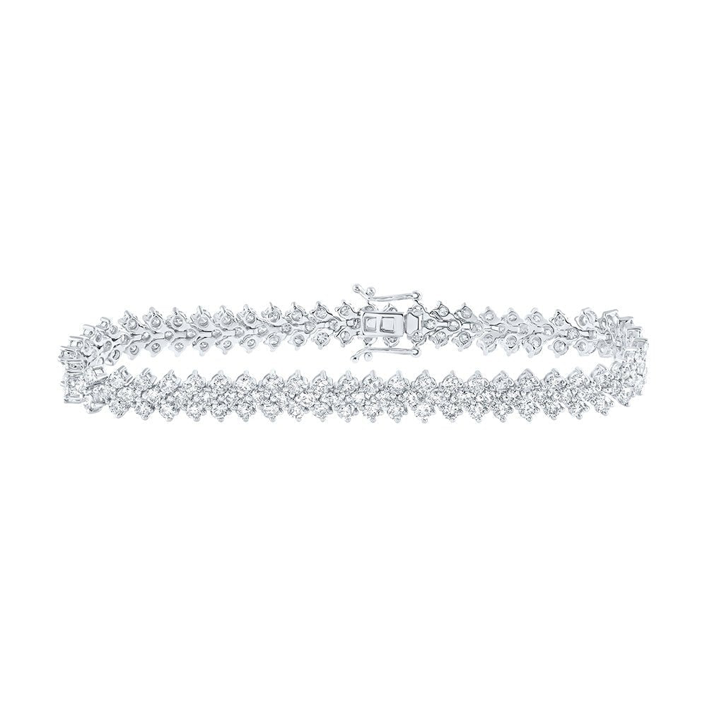 Dazzling 14kt White Gold Diamond Tennis Bracelet - 8 - 3/8 Cttw - Splendid Jewellery