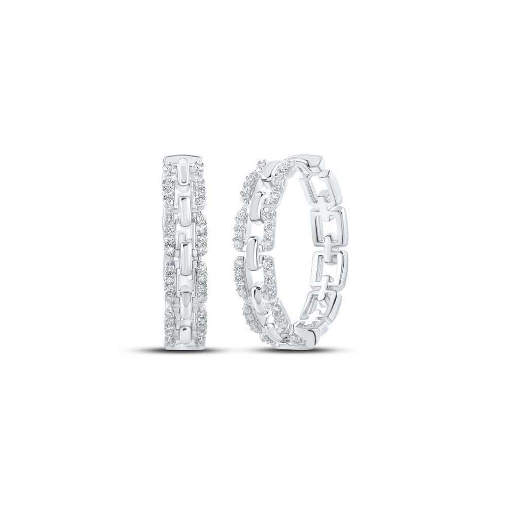 Dazzling Diamond Delight Hoop Earrings - Splendid Jewellery