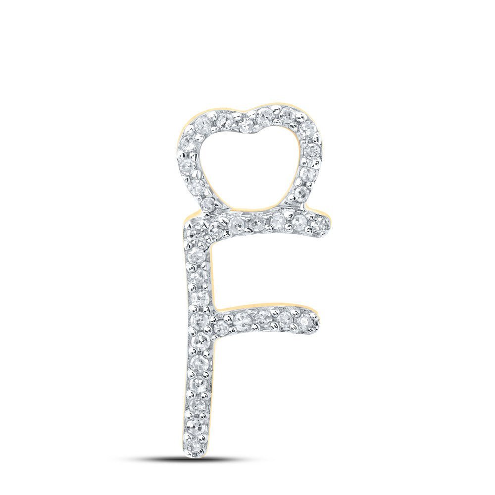 Elegant Personalized Diamond Initial Pendant in 10kt Yellow Gold - Splendid Jewellery