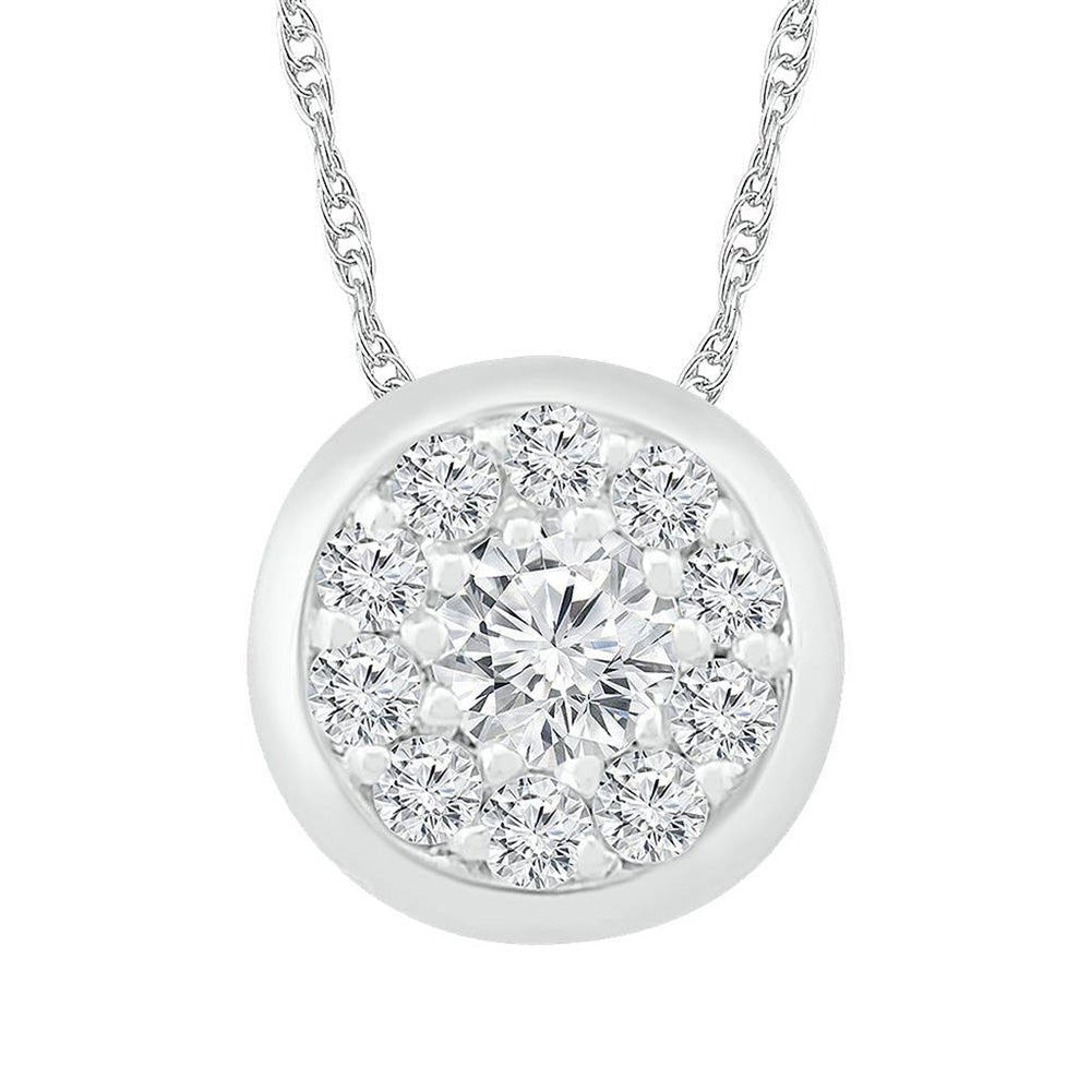 Enchanted Brilliance Diamond Cluster Pendant - Splendid Jewellery