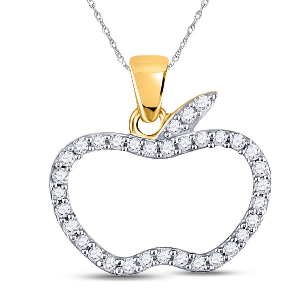 Enchanted Rose Gold Diamond Apple Pendant - Splendid Jewellery