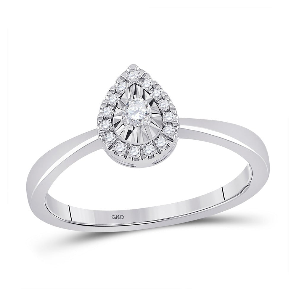 Enchanted Teardrop Halo Promise Ring - Splendid Jewellery