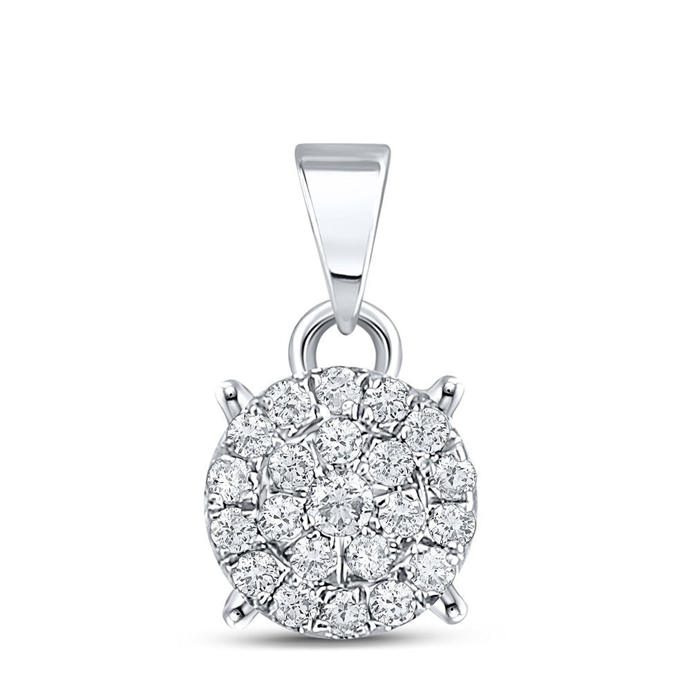Enchanting Brilliance Diamond Cluster Pendant - Splendid Jewellery