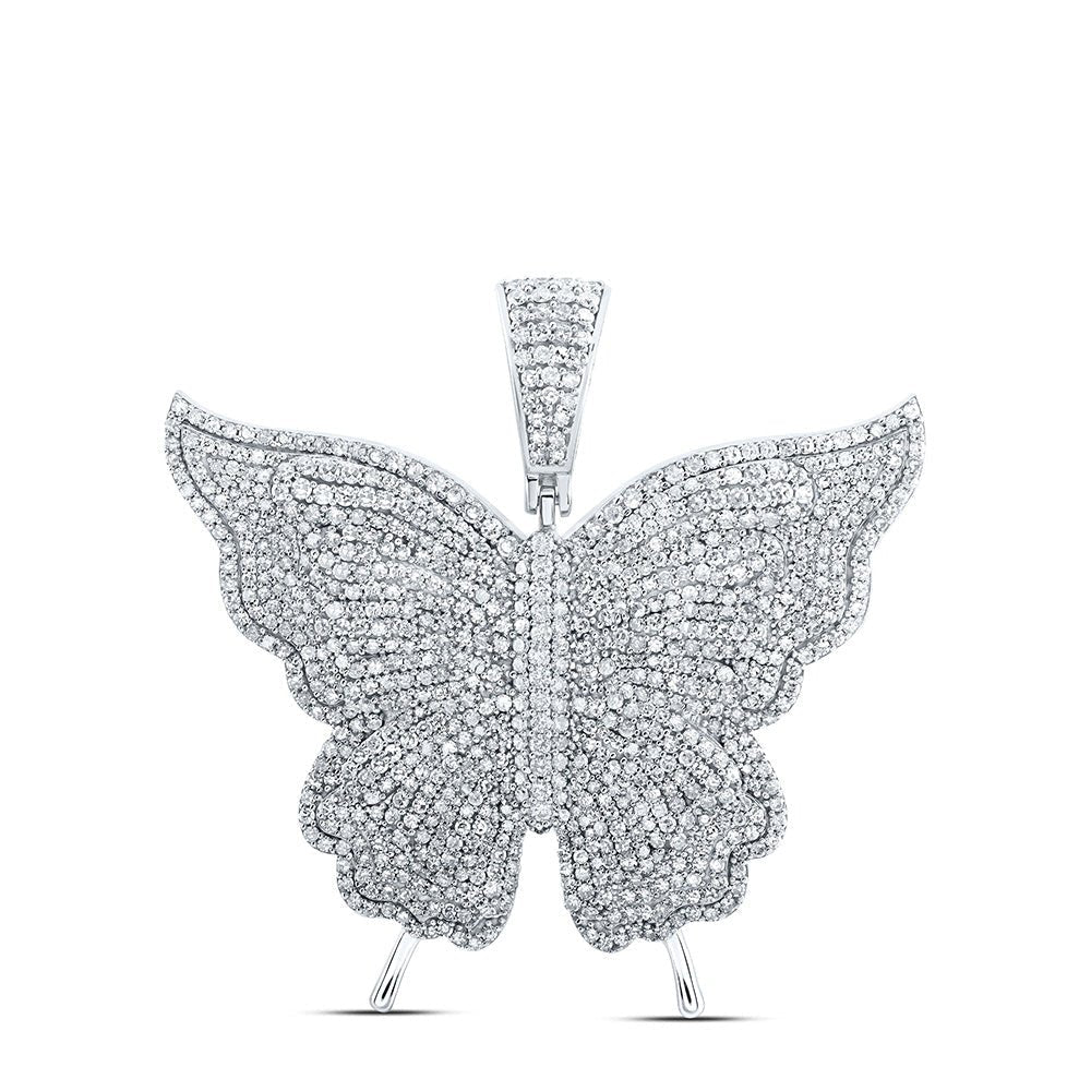 Enchanting Diamond Butterfly Pendant - 4 - 1/5 Cttw, 10kt White Gold - Splendid Jewellery