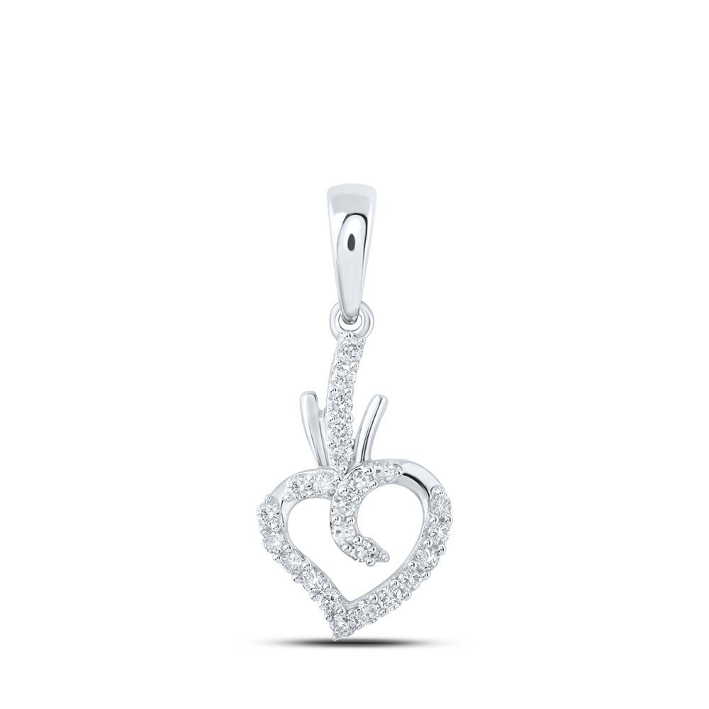 Enchanting Diamond Heart & Love Symbol Pendant - Splendid Jewellery