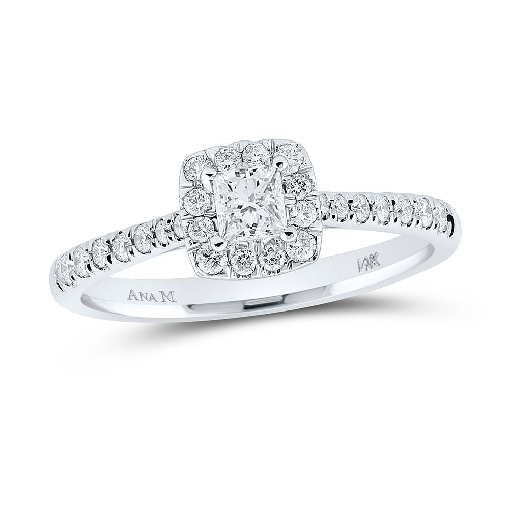 Enchanting Princess Diamond Halo Bridal Wedding Engagement Ring - Splendid Jewellery