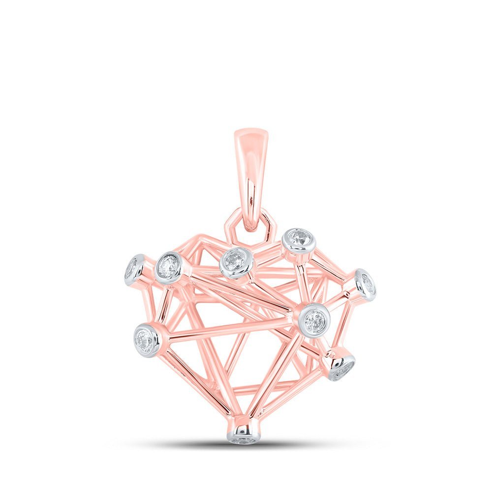 Enchanting Rose Gold Diamond Heart Pendant: A Dazzling Symbol of Love - Splendid Jewellery