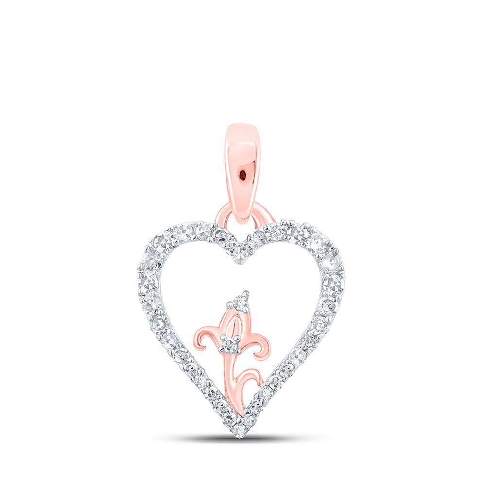 Enchanting Rose Gold Diamond Heart Pendant - A Symbol of Love and Romance - Splendid Jewellery