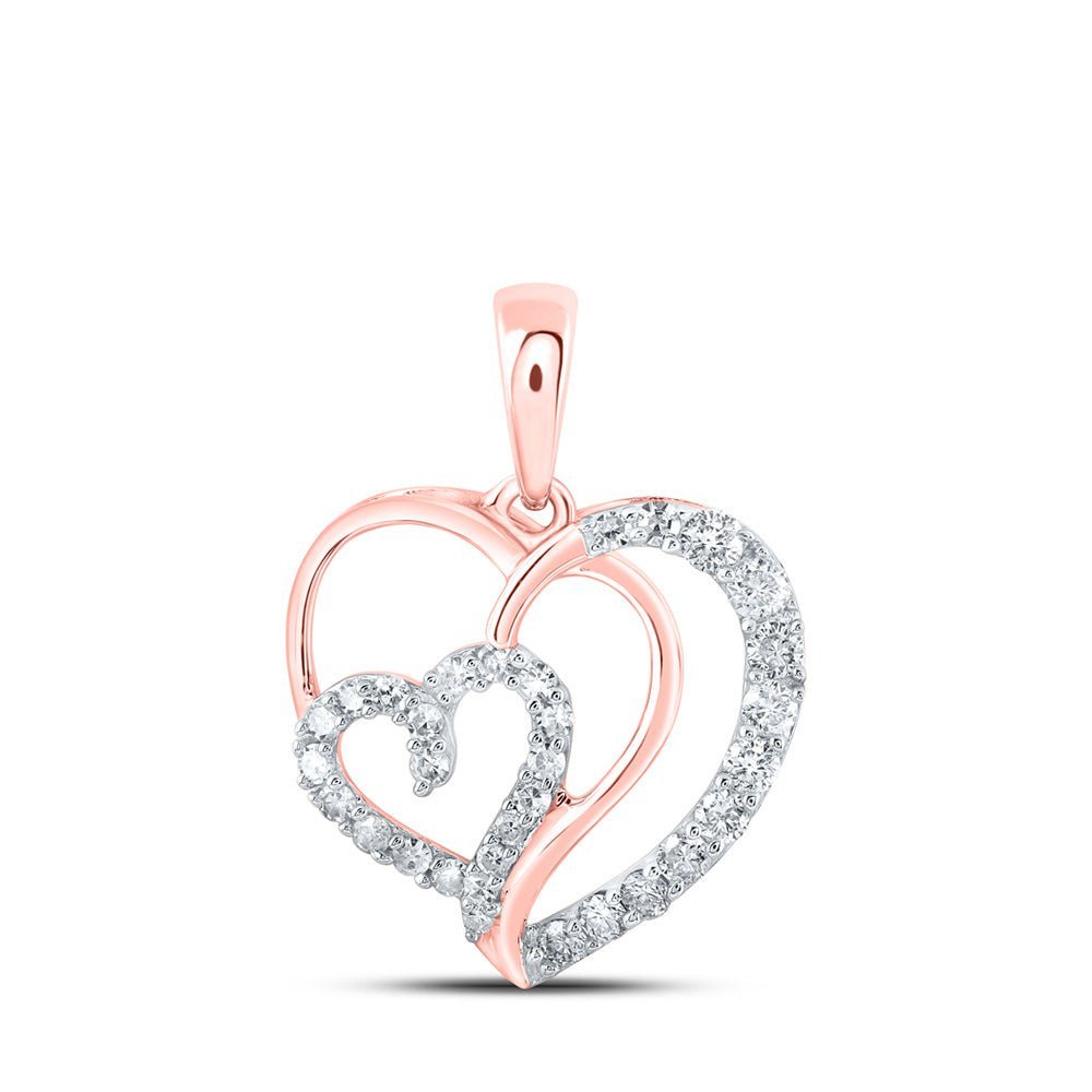 Enchanting Rose Gold Diamond Heart Pendant: A Timeless Symbol of Love and Romance - Splendid Jewellery