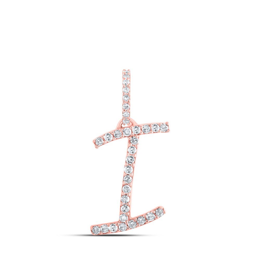 Enchanting Rose Gold Diamond Initial Pendant - Splendid Jewellery