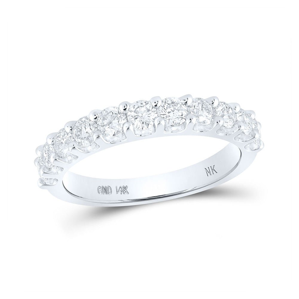 Eternal Brilliance 14kt White Gold Diamond Wedding Band - Splendid Jewellery