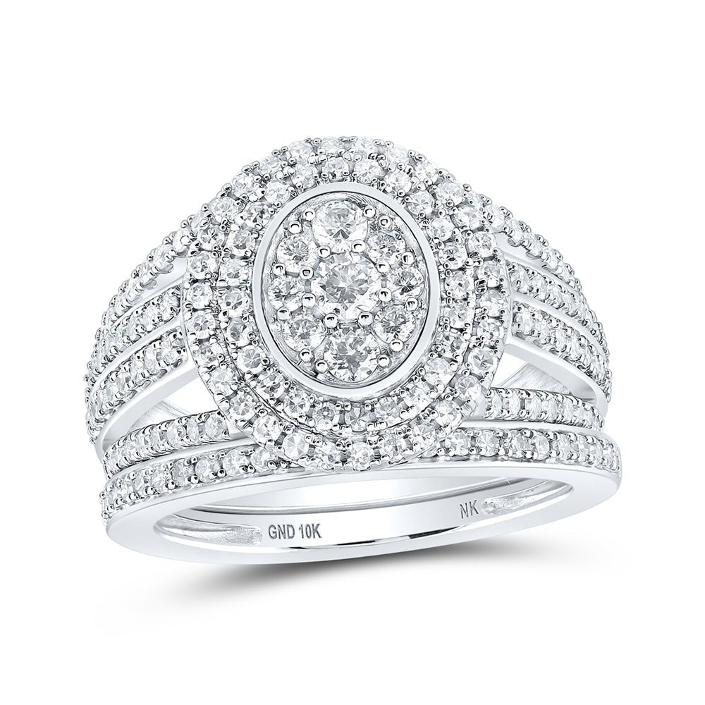 Eternal Love 10kt White Gold Diamond Bridal Wedding Ring Set - Splendid Jewellery