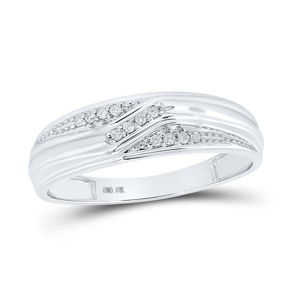 Eternal Love 10kt White Gold His Hers Diamond Square Wedding Set - Splendid Jewellery