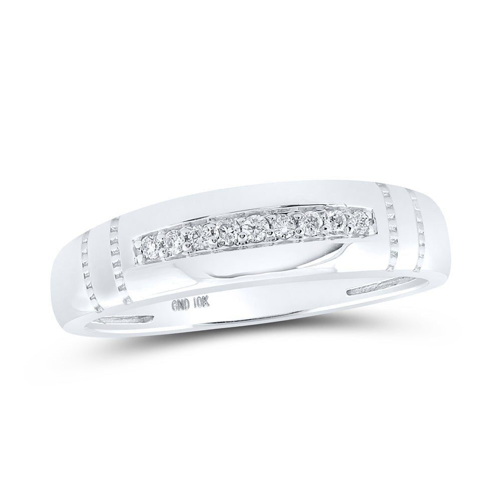 Eternal Love 10kt White Gold His Hers Round Diamond Cluster Matching Wedding Set 1/2 Cttw - Splendid Jewellery