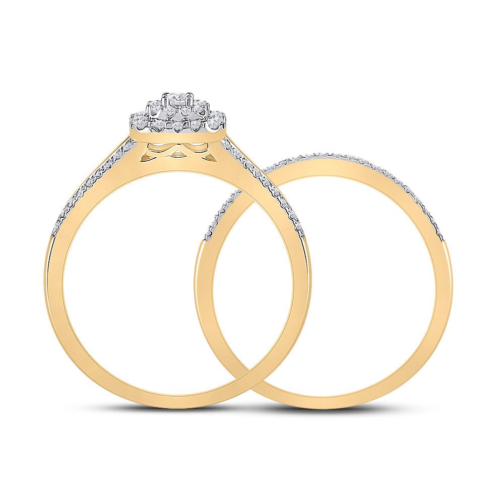 Eternal Love 10kt Yellow Gold Diamond Wedding Ring Set - Splendid Jewellery