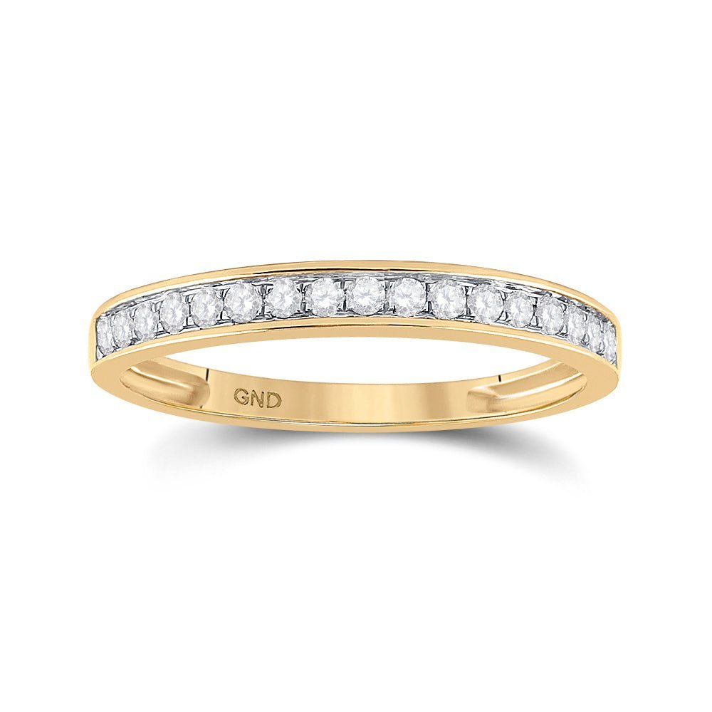 Eternal Love 10kt Yellow Gold Round Diamond Bridal Wedding Ring Band Set 1/2 Cttw - Splendid Jewellery