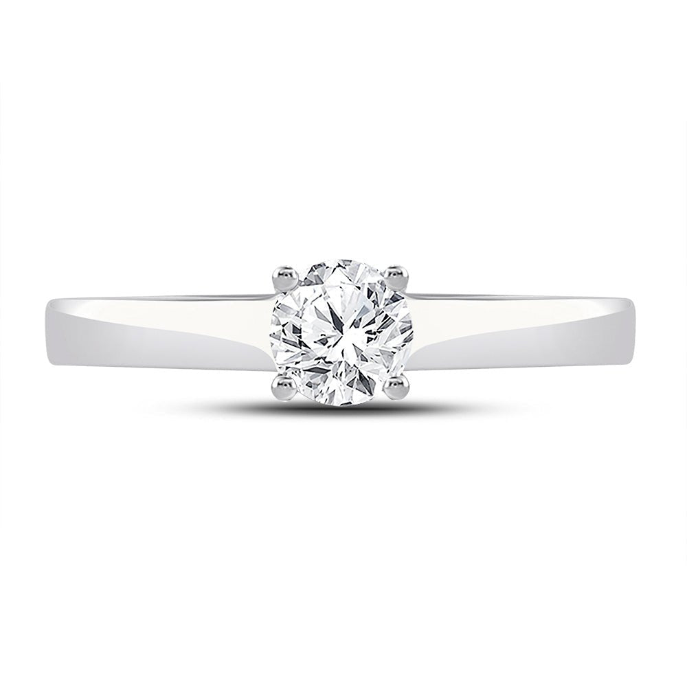 Eternal Love 14kt White Gold Round Diamond Solitaire Bridal Wedding Engagement Ring - Splendid Jewellery
