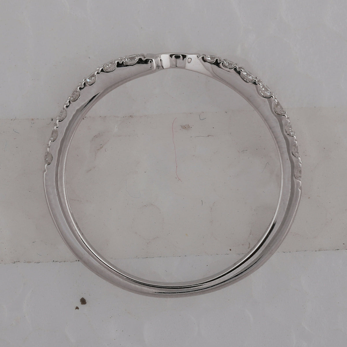 Eternal Love 14kt White Gold Womens Round Diamond 2 - stone Wedding Band - Splendid Jewellery