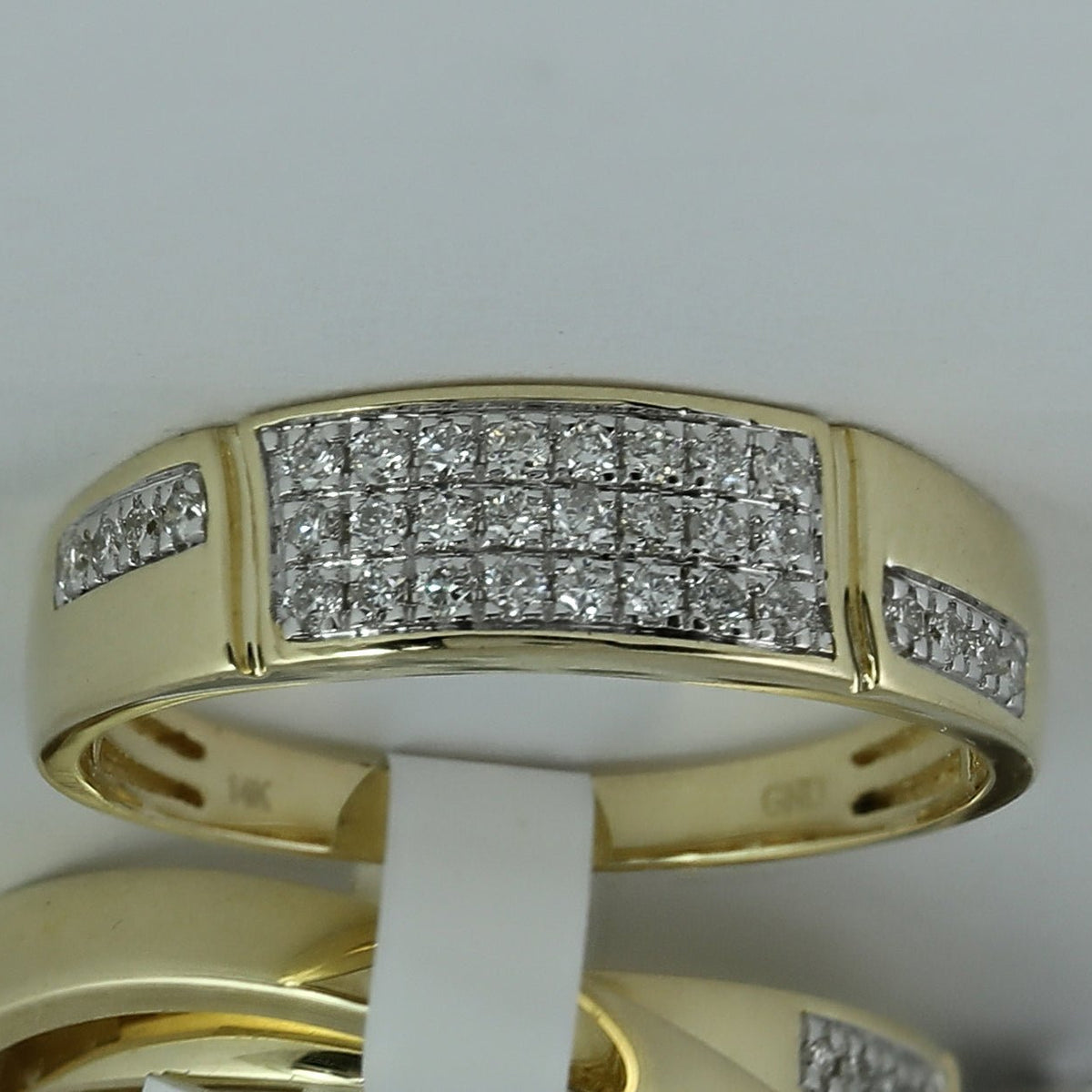 Eternal Love 14kt Yellow Gold Diamond Cluster Wedding Set - Splendid Jewellery