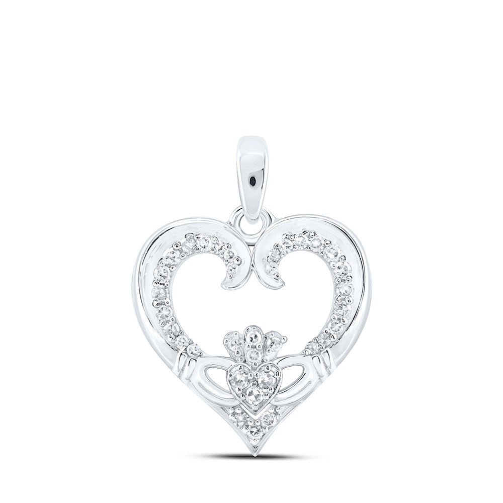 Eternal Love Diamond Claddagh Pendant - Splendid Jewellery