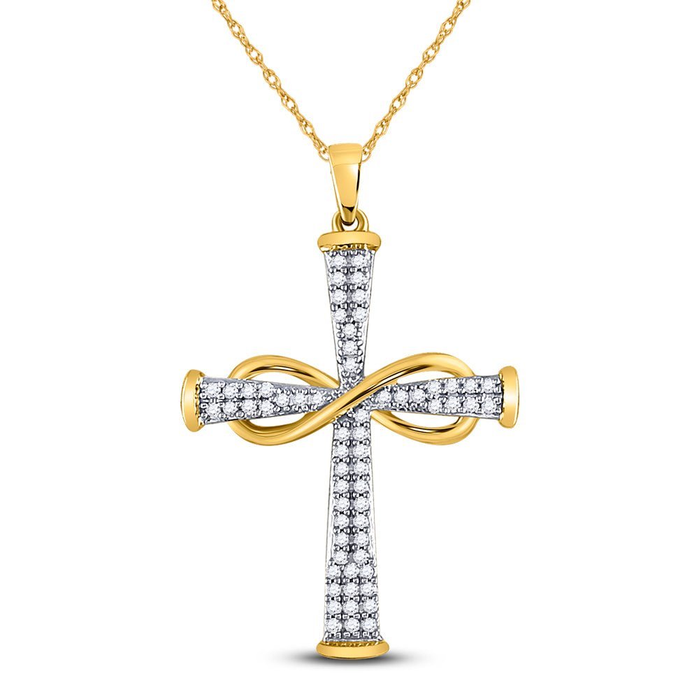 Eternal Love Diamond Cross Pendant - Splendid Jewellery