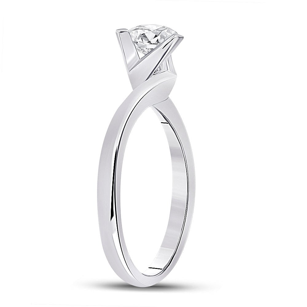 Eternity's Embrace | 14kt White Gold Womens Round Diamond Solitaire Bridal Wedding Engagement Ring 3/4 Cttw - Splendid Jewellery