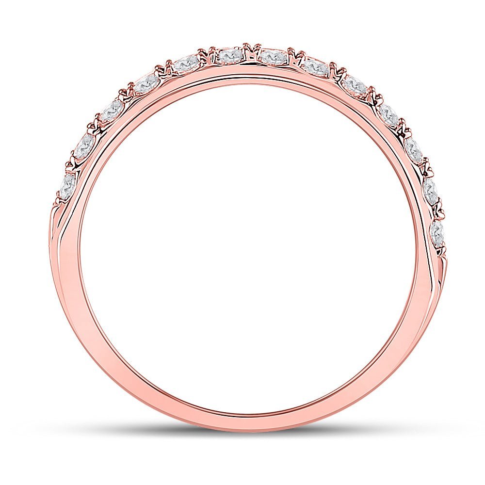 Exquisite Rose Gold Men's Diamond Wedding Band - Radiant 3/4 Carat Total Weight - Splendid Jewellery