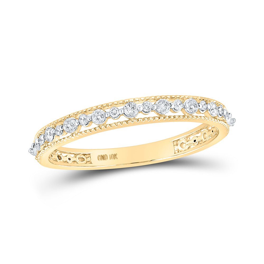 Glimmering Gold Diamond Stackable Band - Splendid Jewellery