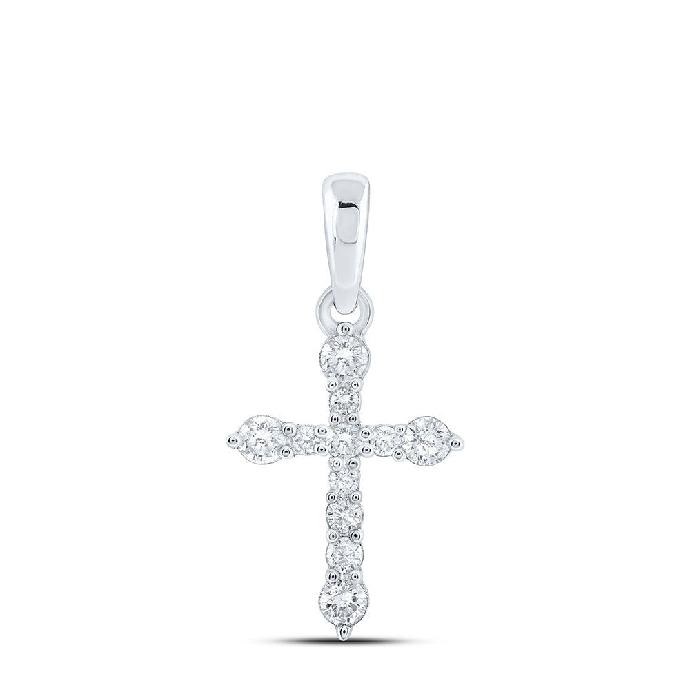 Graceful Brilliance Diamond Cross Pendant - Splendid Jewellery