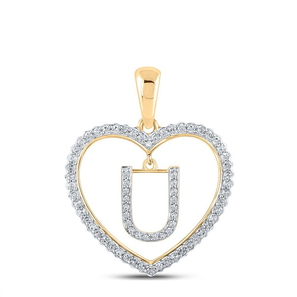 Heartfelt Affection Diamond Initial Pendant - Splendid Jewellery