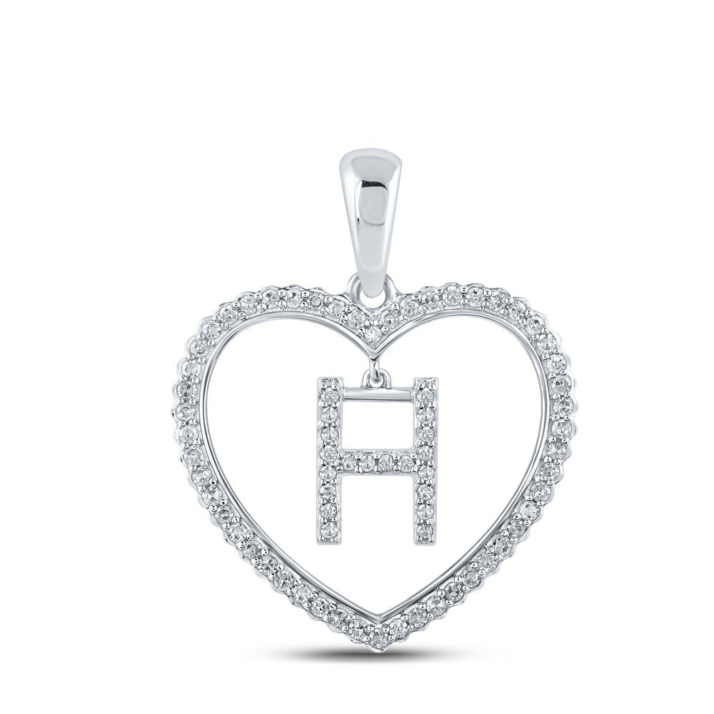 Heartfelt Diamond Initial Pendant - Splendid Jewellery