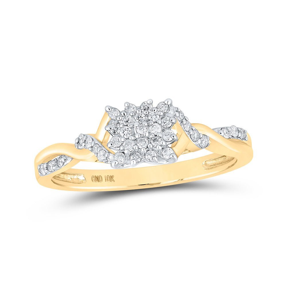 Mesmerizing Twist Cluster Diamond Ring - Splendid Jewellery