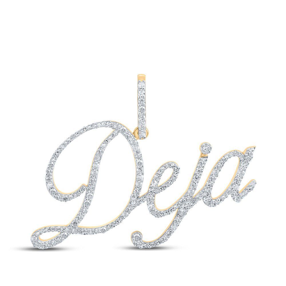 Personalized Diamond Initial & Letter Pendant in 10kt Yellow Gold - A Radiant Reflection of Elegance and Sophistication - Splendid Jewellery