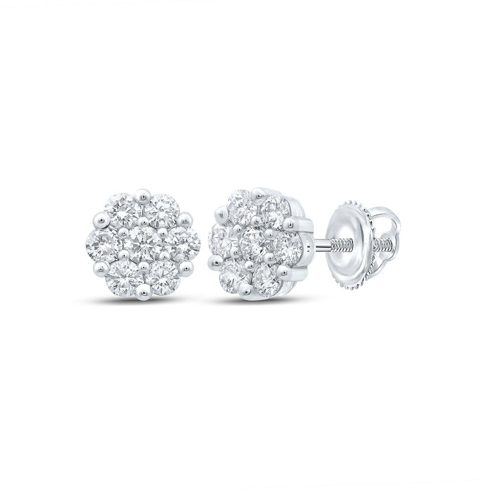 Radiant Blossom Diamond Cluster Earrings - Splendid Jewellery