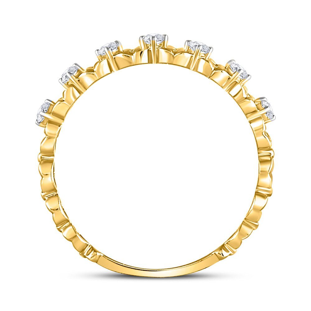 Radiant Blossom Diamond Stackable Band Ring - Splendid Jewellery