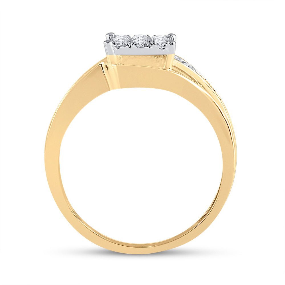 Radiant Brilliance Diamond Cluster Ring - Splendid Jewellery